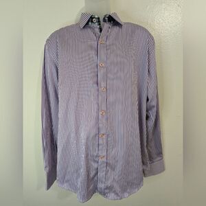 Robert Graham Dopamine Dressing Preppy Academia Bold Elevated Classic Shirt LG